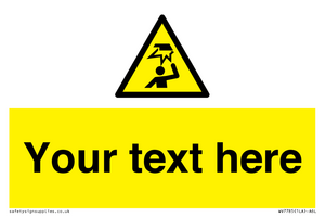 Custom warning overhead obstacle